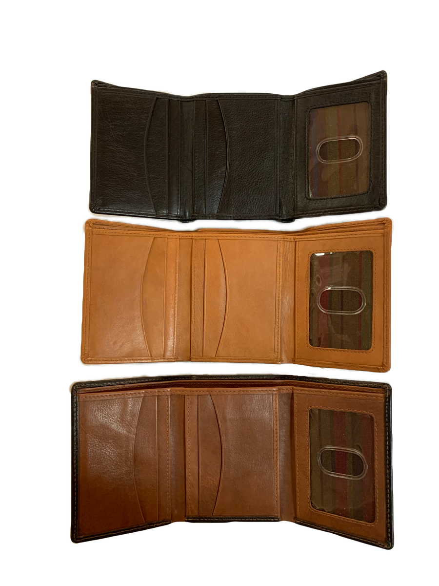LEATHER TRIFOLD WALLET Bullington Clothing