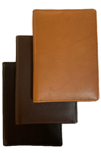 LEATHER PASSPORT COVER WITH CARD SLOTS