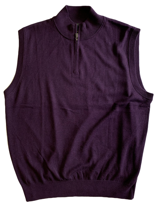 Purple Zip Mock Vest