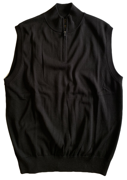 Black Zip Mock Vest