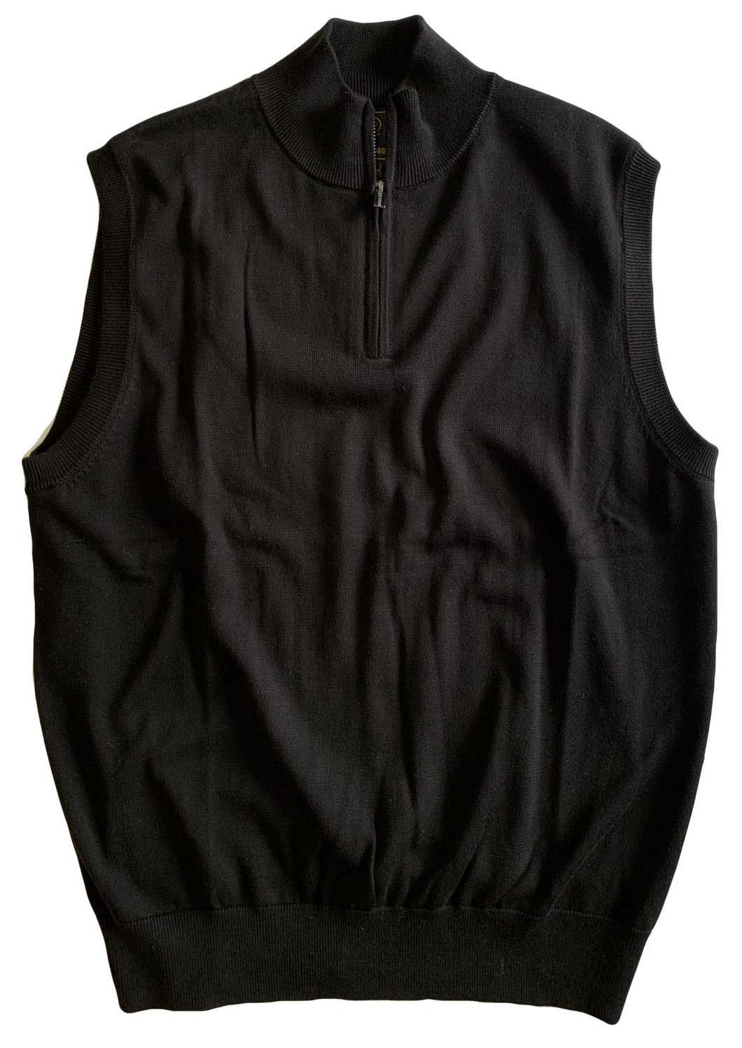 Black Zip Mock Vest