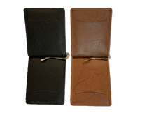Load image into Gallery viewer, LEATHER BI-FOLD WALLET WITH MONEY CLIP