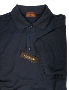 NAVY MOISTURE WICKING GOLF SHIRT