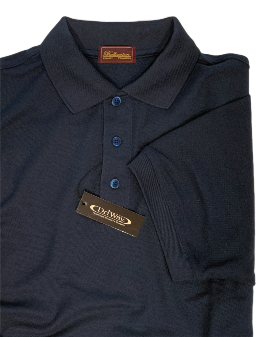 NAVY MOISTURE WICKING GOLF SHIRT