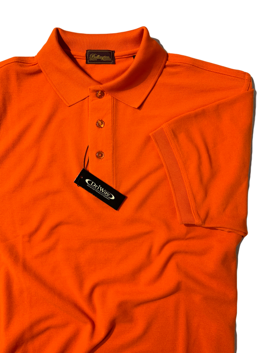 ORANGE MOISTURE WICKING GOLF SHIRT