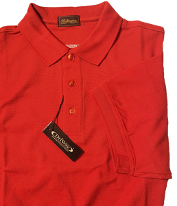 RED MOISTURE WICKING GOLF SHIRT