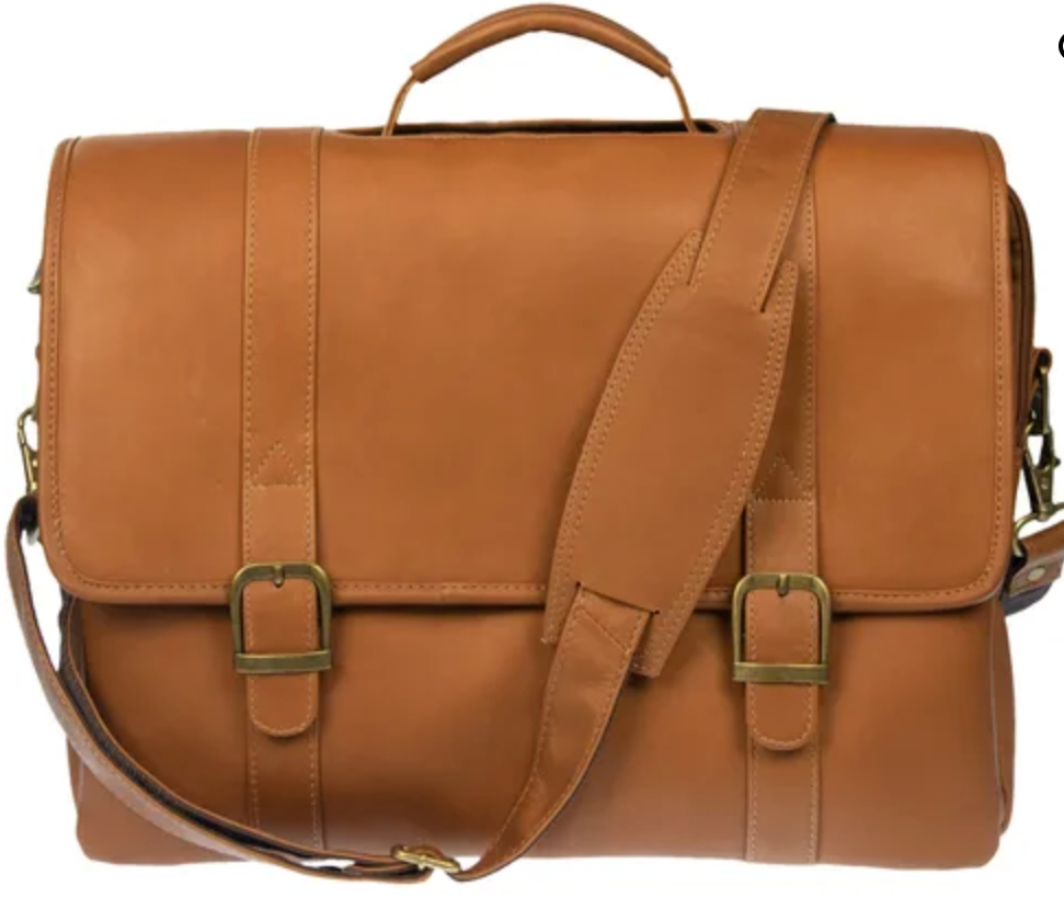 LEATHER MESSENGER BRIEFCASE