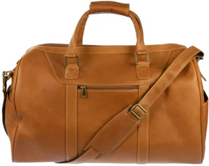 LARGE WEEKENDER LEATHER DUFFLE BAG