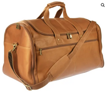 Load image into Gallery viewer, U-SHAPE ZIPPER TOP LOAD LEATHER DUFFLE BAG