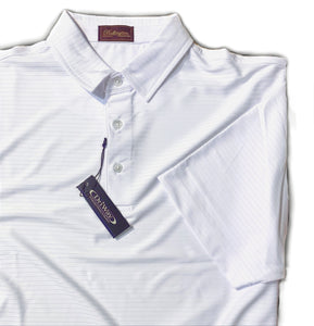 WHITE PERFORMANCE DRI-FIT GOLF SHIRT