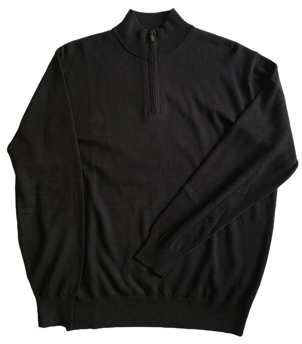 Black Zip Mock Sweater