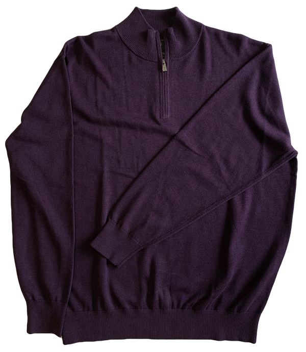 Purple Zip Mock Sweater
