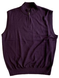 Purple Zip Mock Vest