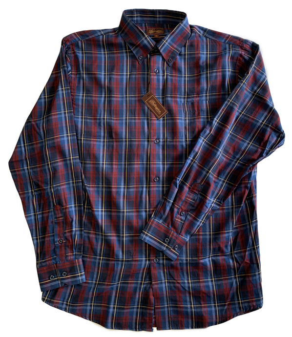 Red/Blue/Yellow Plaid Long-Sleeve Shirt