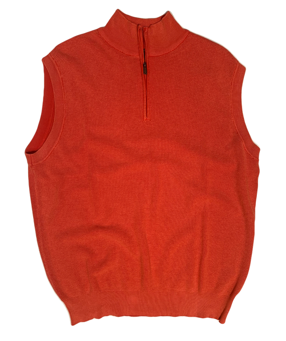 RED THERMAL SANDWASHED SWEATER VEST