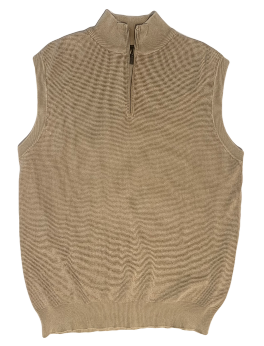 TAN THERMAL SANDWASHED SWEATER VEST